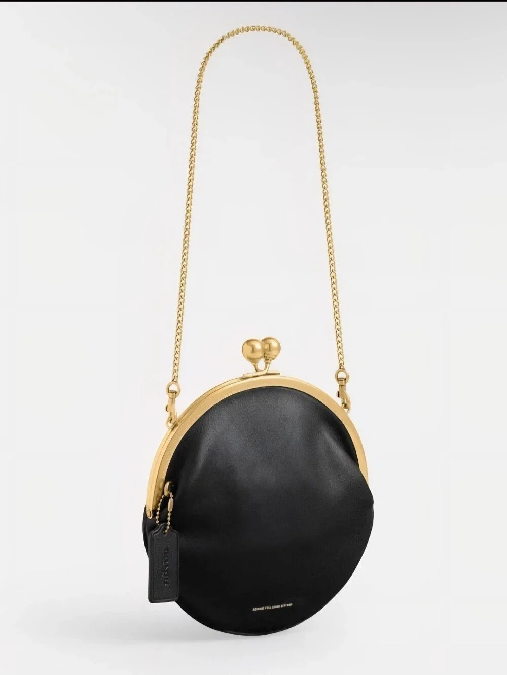 NWT Coach Runway Kisslock Pouch Bag 20 Brass Black CFB88 Authenticity Guarantee - Picture 6 of 11